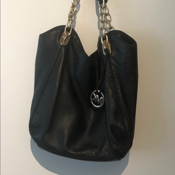 Michael Kors Black Leather Tote - Picture 1 of 3